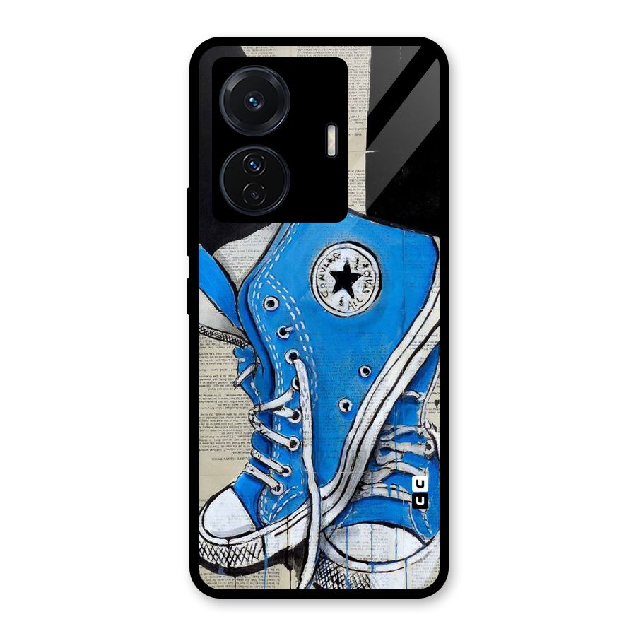 Blue Shoes Glass Back Case for Vivo T1 Pro