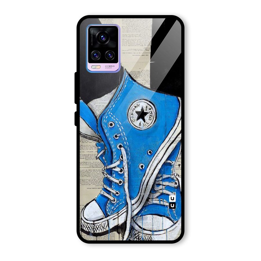 Blue Shoes Glass Back Case for Vivo V20 Pro