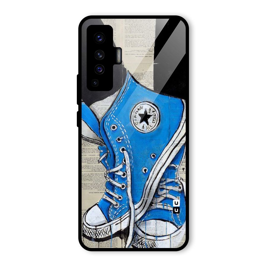 Blue Shoes Glass Back Case for Vivo X50