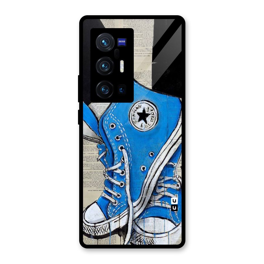 Blue Shoes Glass Back Case for Vivo X70 Pro Plus