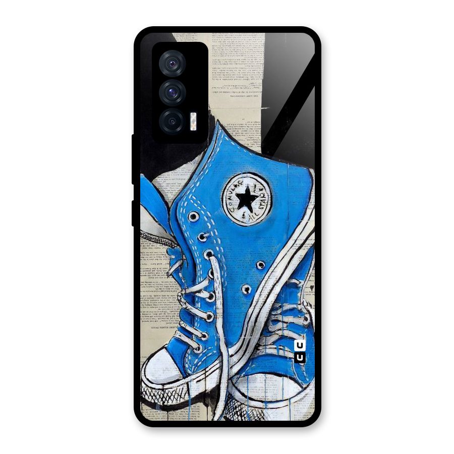 Blue Shoes Glass Back Case for Vivo iQOO 7 5G