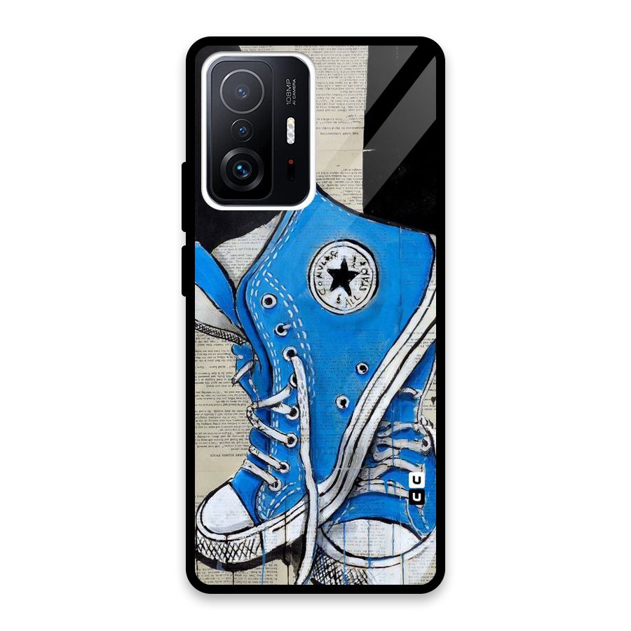 Blue Shoes Glass Back Case for Xiaomi 11T Pro