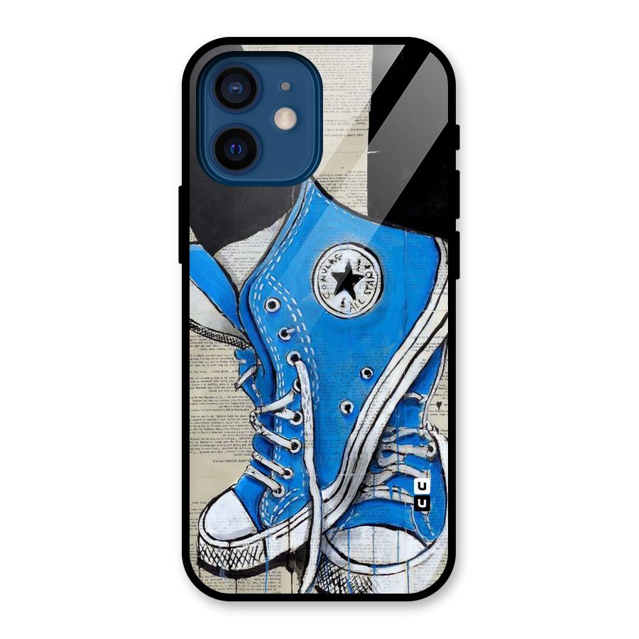 Blue Shoes Glass Back Case for iPhone 12 Mini
