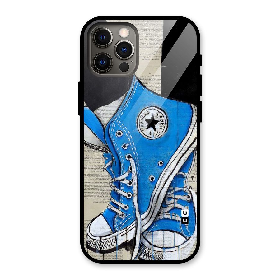Blue Shoes Glass Back Case for iPhone 12 Pro
