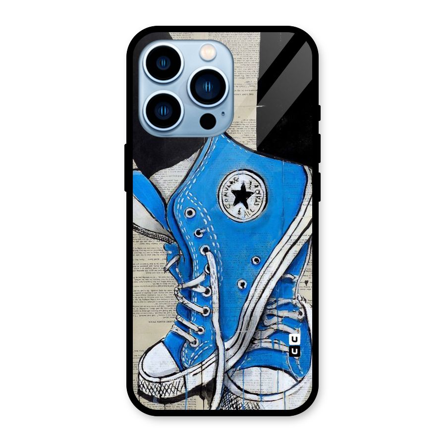 Blue Shoes Glass Back Case for iPhone 13 Pro
