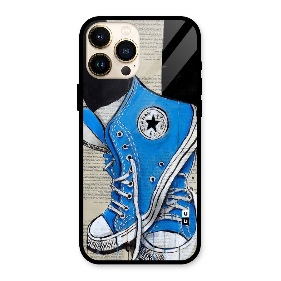 Blue Shoes Glass Back Case for iPhone 13 Pro Max
