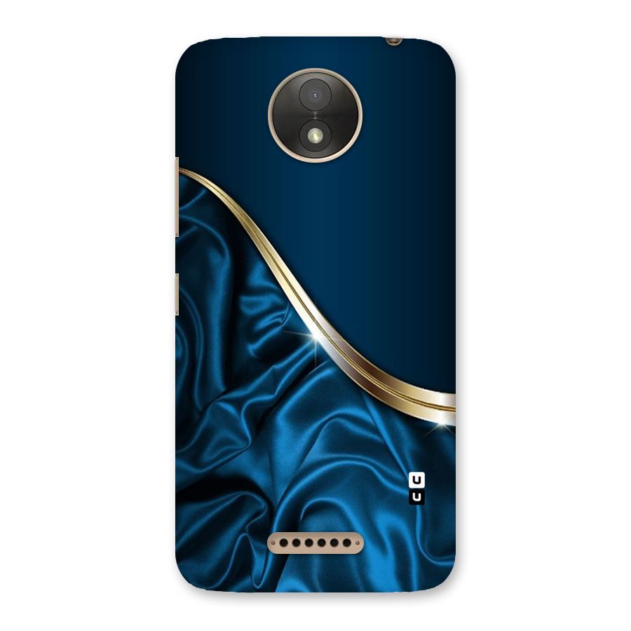 Blue Smooth Flow Back Case for Moto C Plus