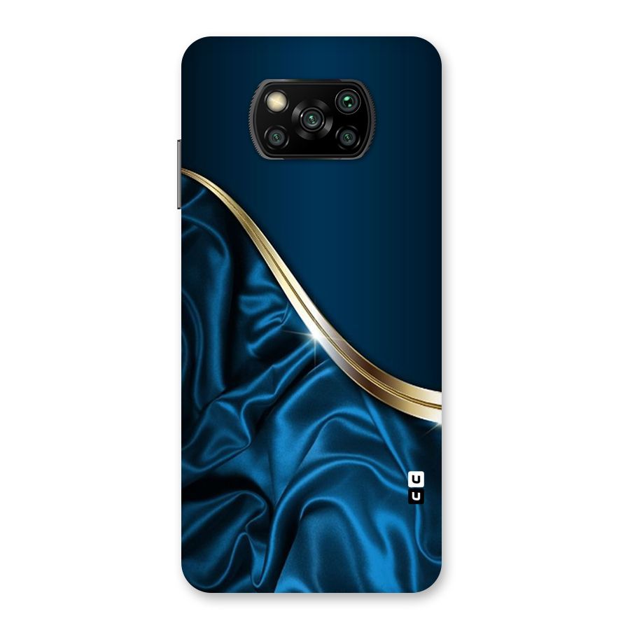 Blue Smooth Flow Back Case for Poco X3