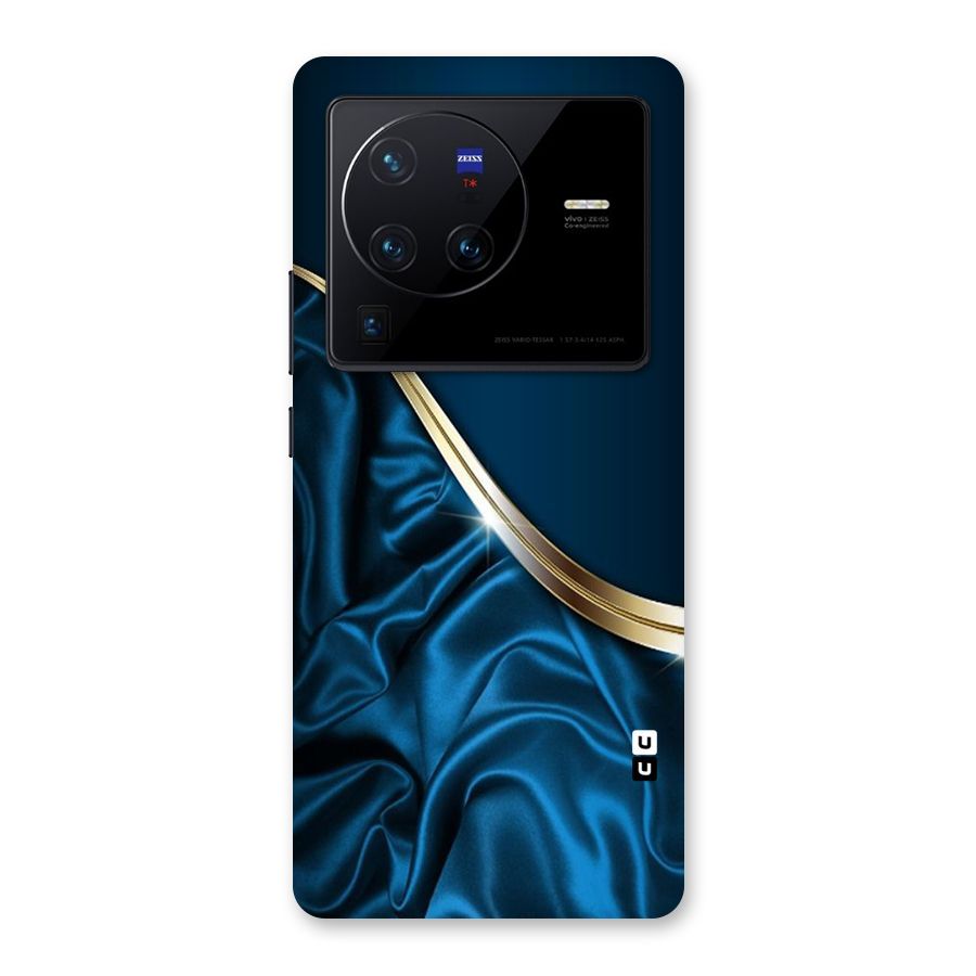 Blue Smooth Flow Back Case for Vivo X80 Pro