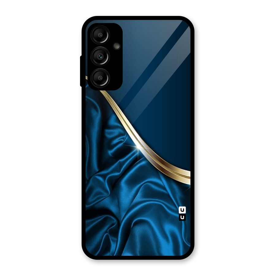 Blue Smooth Flow Glass Back Case for Galaxy A14 5G