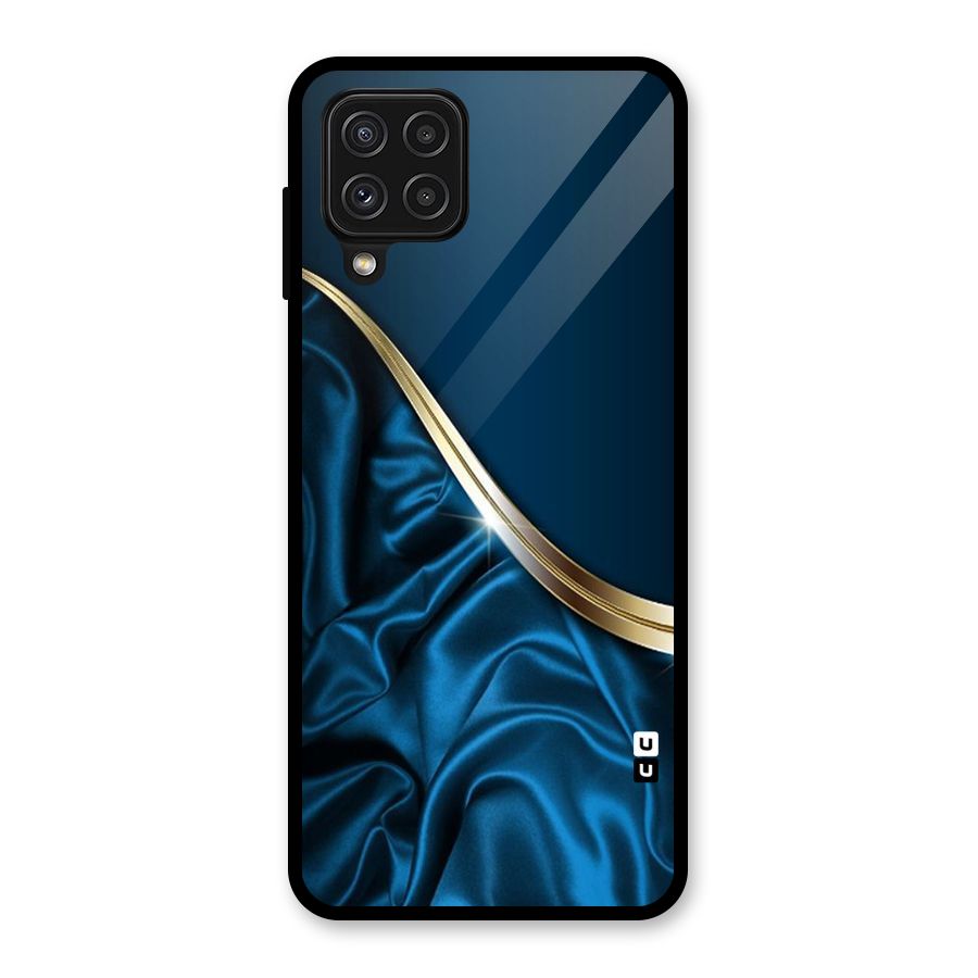 Blue Smooth Flow Glass Back Case for Galaxy A22 4G