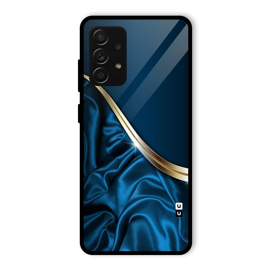 Blue Smooth Flow Glass Back Case for Galaxy A53 5G