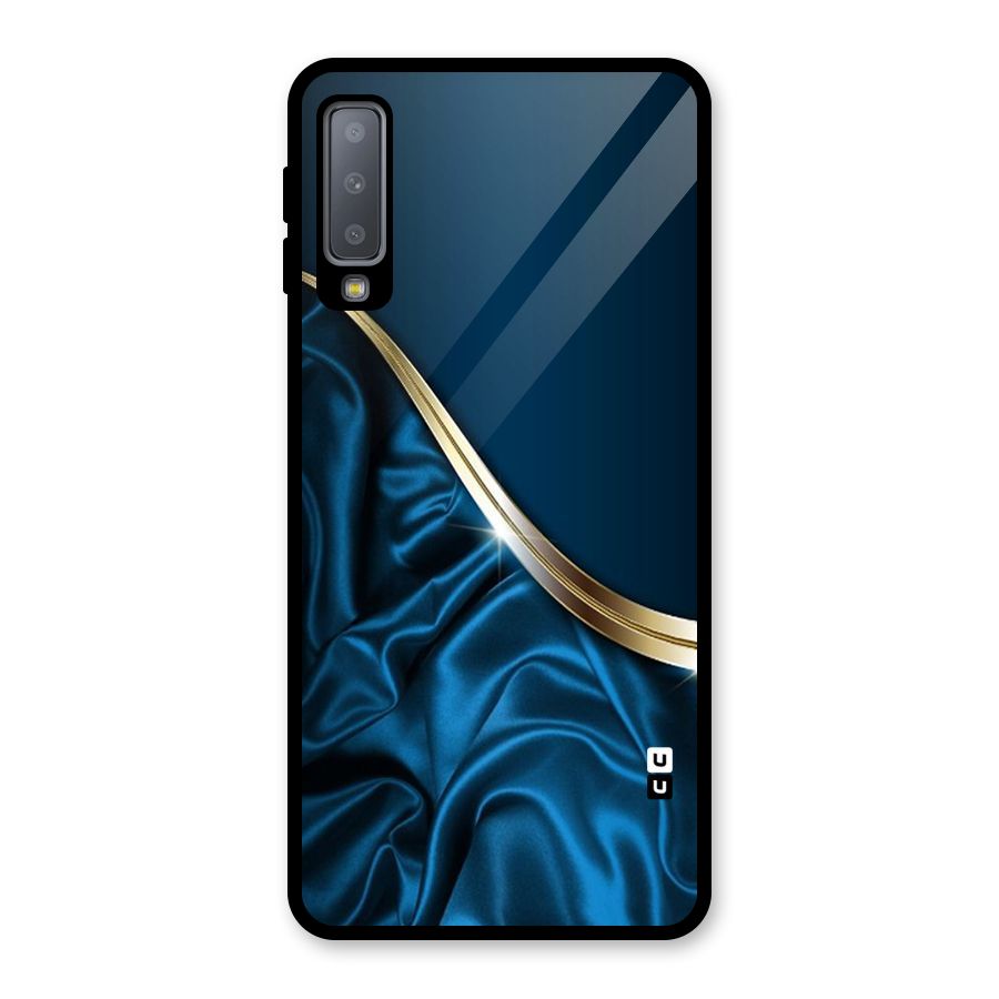 Blue Smooth Flow Glass Back Case for Galaxy A7 (2018)