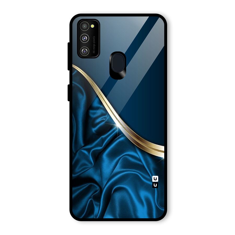 Blue Smooth Flow Glass Back Case for Galaxy M30s