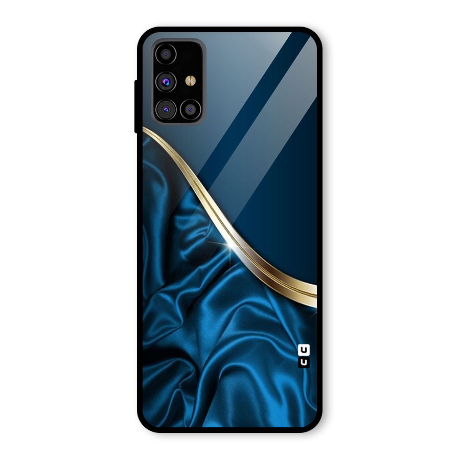 Blue Smooth Flow Glass Back Case for Galaxy M31s