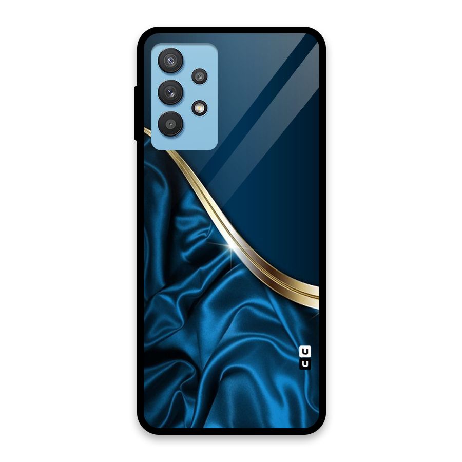 Blue Smooth Flow Glass Back Case for Galaxy M32 5G