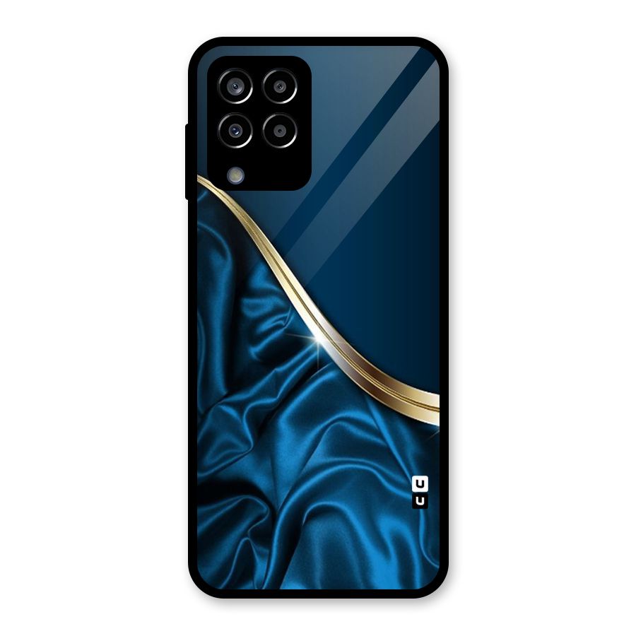 Blue Smooth Flow Glass Back Case for Galaxy M33