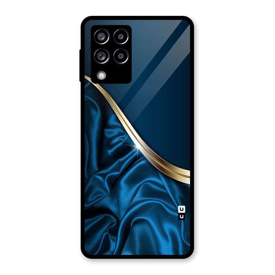Blue Smooth Flow Glass Back Case for Galaxy M53 5G