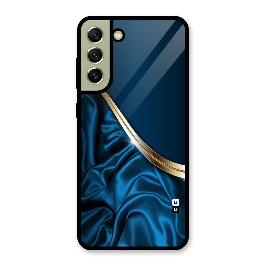 Blue Smooth Flow Glass Back Case for Galaxy S21 FE 5G