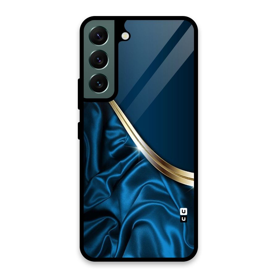 Blue Smooth Flow Glass Back Case for Galaxy S22 5G