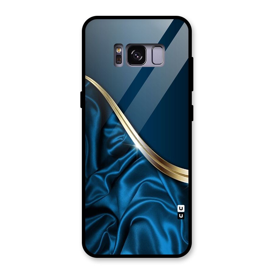 Blue Smooth Flow Glass Back Case for Galaxy S8