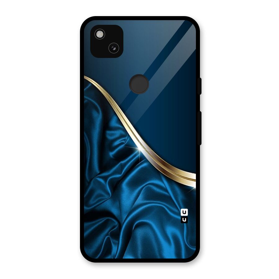 Blue Smooth Flow Glass Back Case for Google Pixel 4a