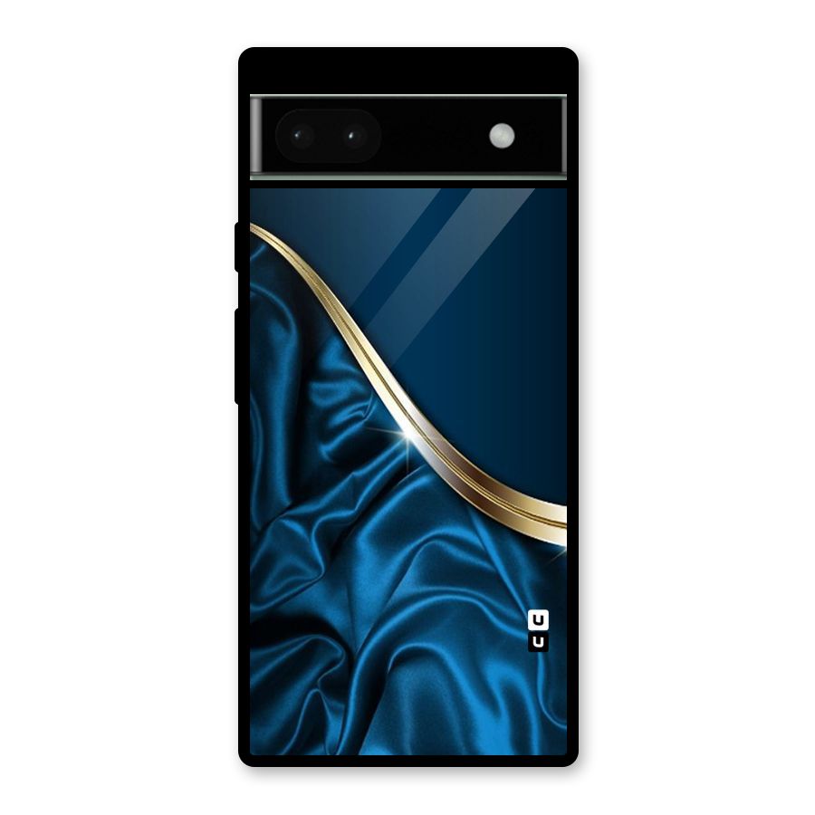 Blue Smooth Flow Glass Back Case for Google Pixel 6a