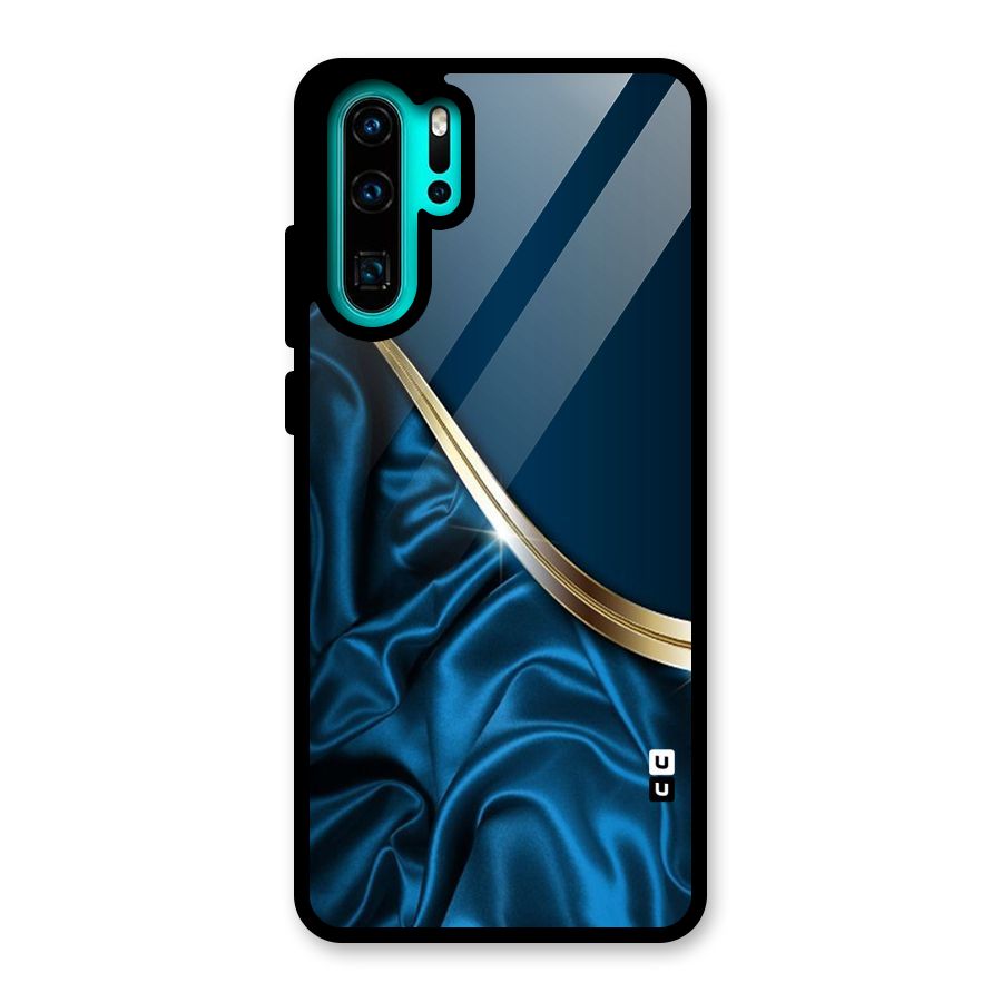 Blue Smooth Flow Glass Back Case for Huawei P30 Pro
