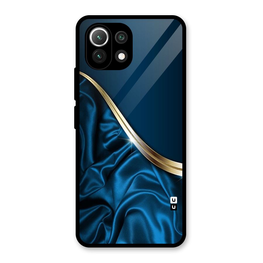 Blue Smooth Flow Glass Back Case for Mi 11 Lite