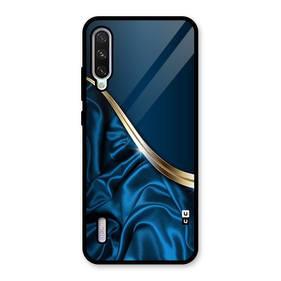Blue Smooth Flow Glass Back Case for Mi A3
