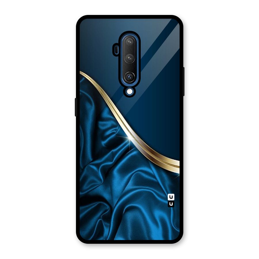 Blue Smooth Flow Glass Back Case for OnePlus 7T Pro
