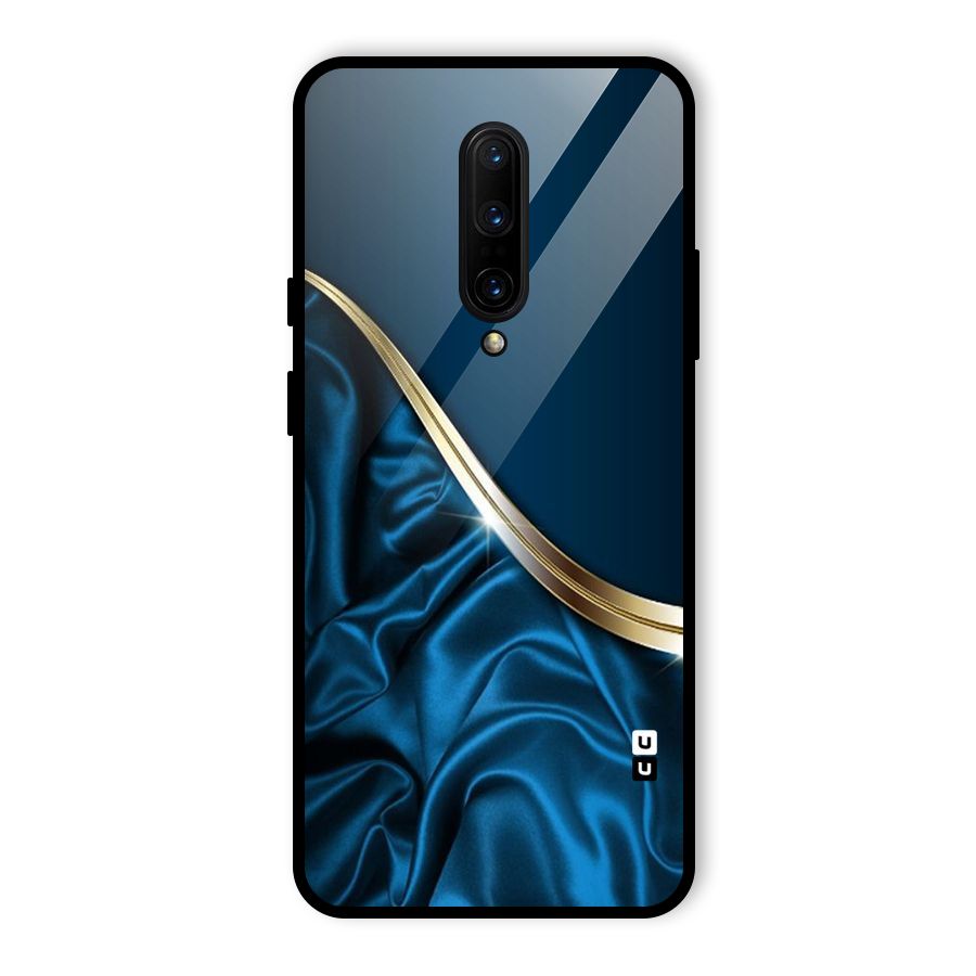Blue Smooth Flow Glass Back Case for OnePlus 7 Pro