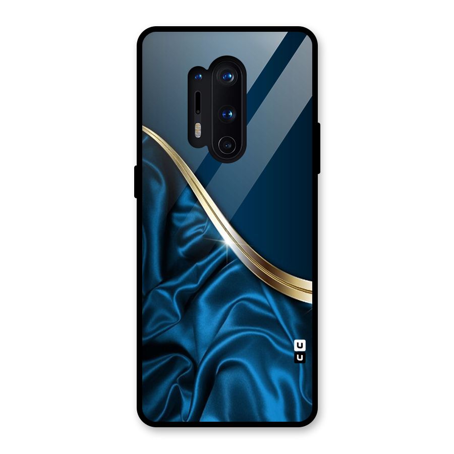 Blue Smooth Flow Glass Back Case for OnePlus 8 Pro