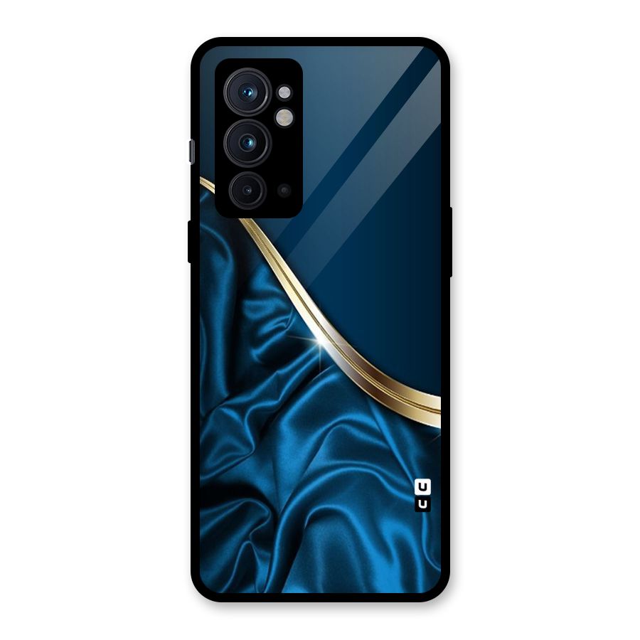 Blue Smooth Flow Glass Back Case for OnePlus 9RT 5G