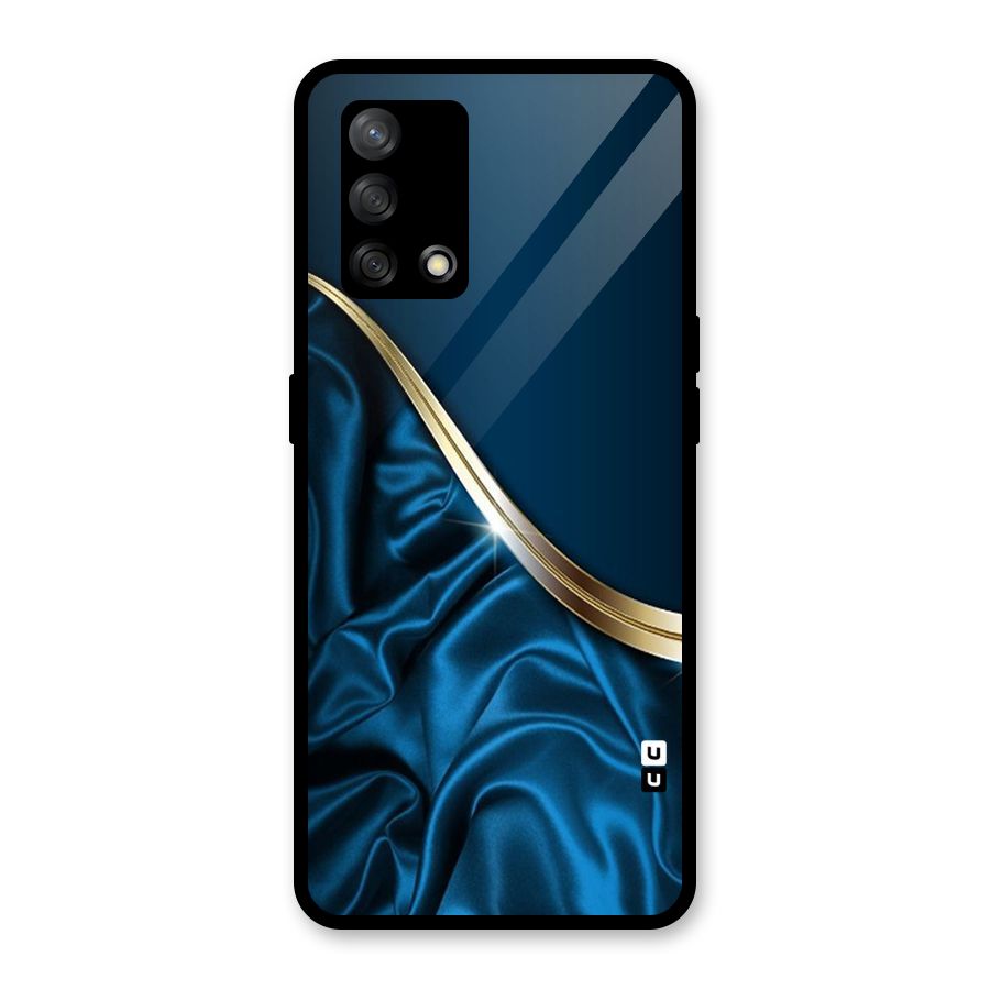 Blue Smooth Flow Glass Back Case for Oppo F19