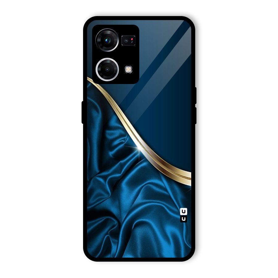 Blue Smooth Flow Glass Back Case for Oppo F21s Pro 4G