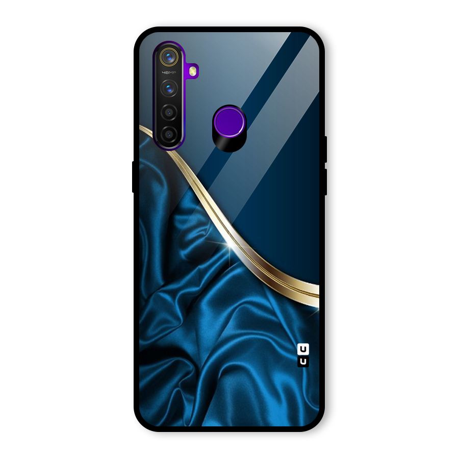 Blue Smooth Flow Glass Back Case for Realme 5 Pro