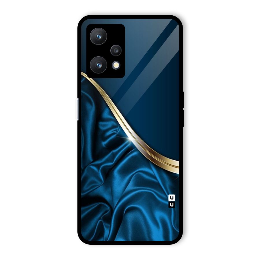 Blue Smooth Flow Glass Back Case for Realme 9 Pro 5G