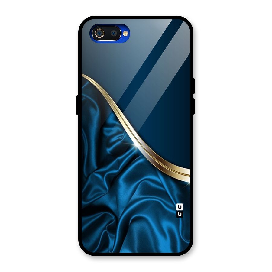 Blue Smooth Flow Glass Back Case for Realme C2
