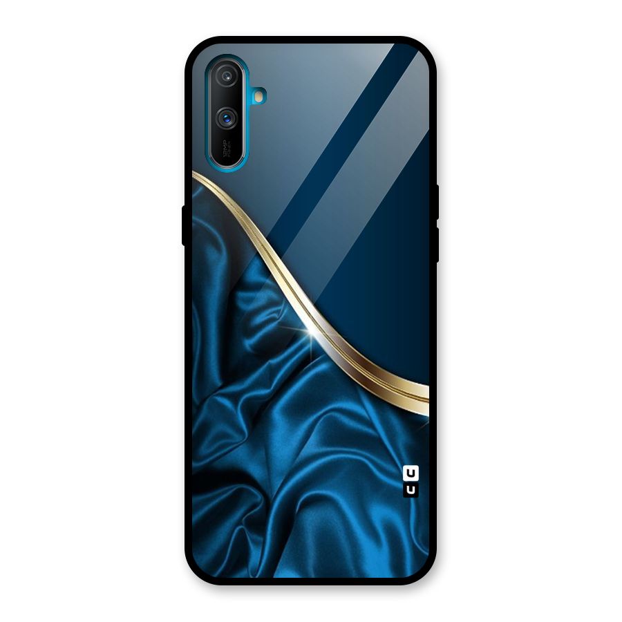 Blue Smooth Flow Glass Back Case for Realme C3