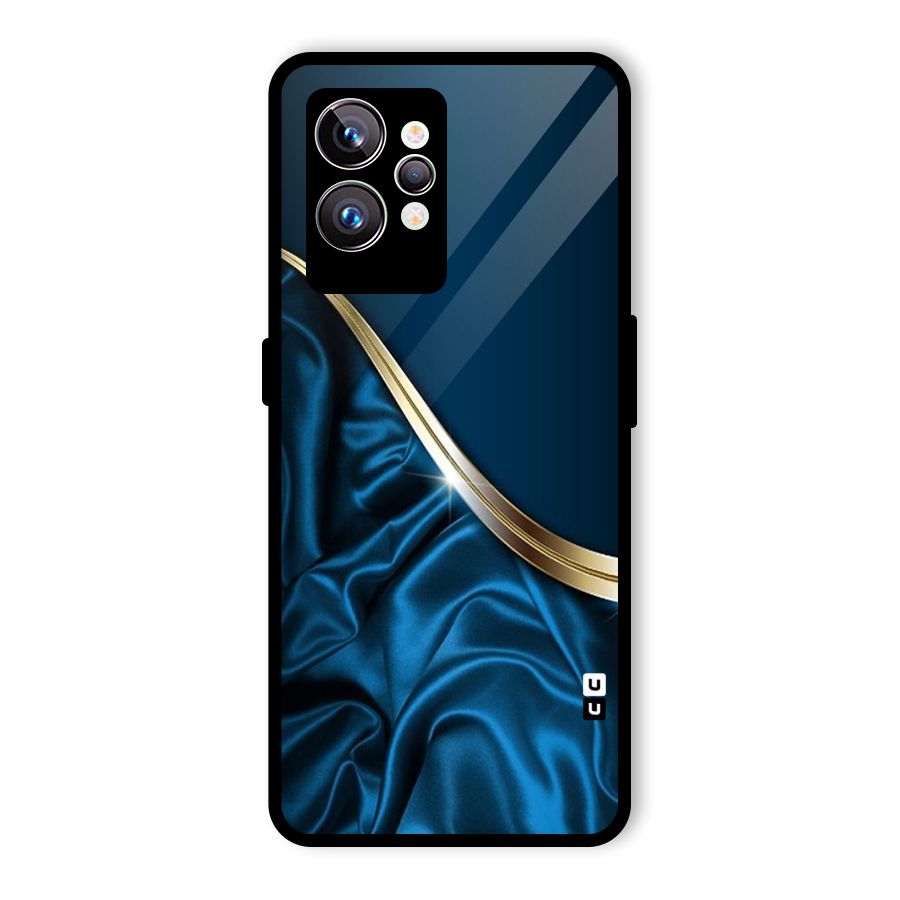 Blue Smooth Flow Glass Back Case for Realme GT2 Pro