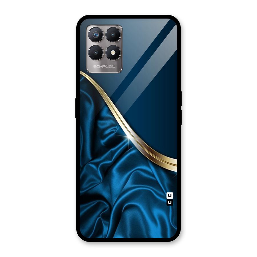 Blue Smooth Flow Glass Back Case for Realme Narzo 50