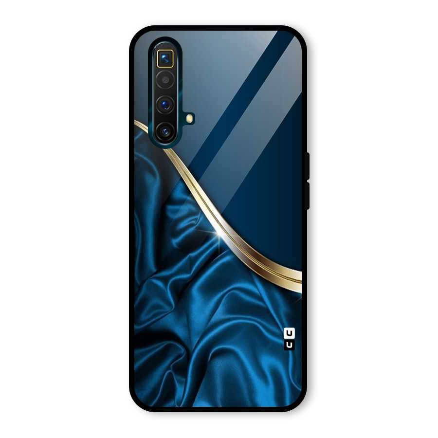 Blue Smooth Flow Glass Back Case for Realme X3 SuperZoom