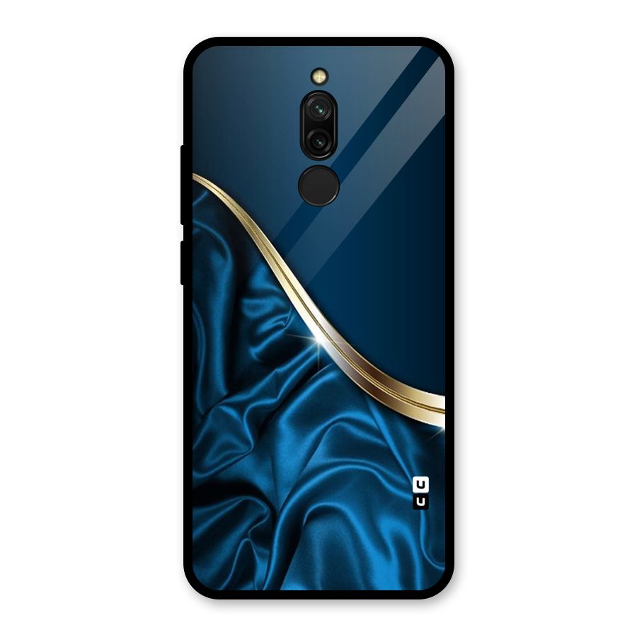 Blue Smooth Flow Glass Back Case for Redmi 8