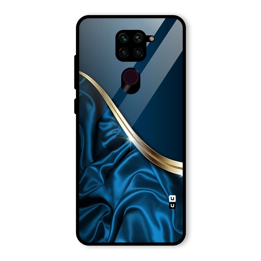 Blue Smooth Flow Glass Back Case for Redmi Note 9