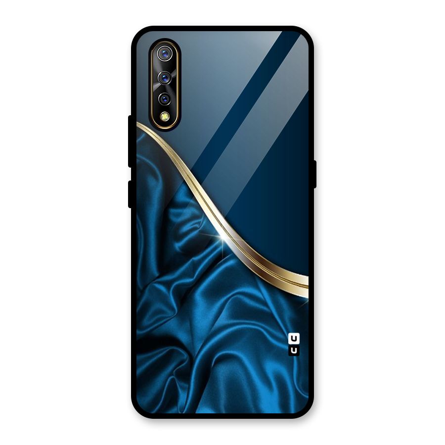 Blue Smooth Flow Glass Back Case for Vivo S1