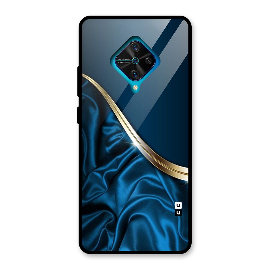 Blue Smooth Flow Glass Back Case for Vivo S1 Pro