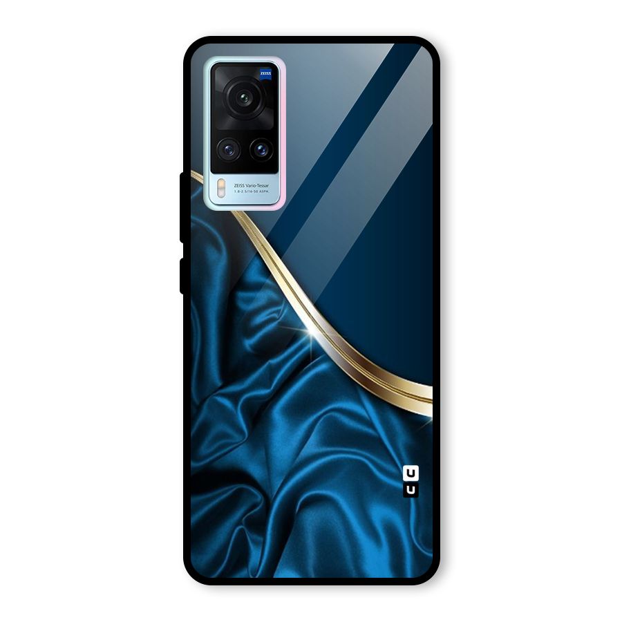 Blue Smooth Flow Glass Back Case for Vivo X60