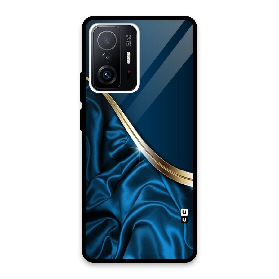 Blue Smooth Flow Glass Back Case for Xiaomi 11T Pro