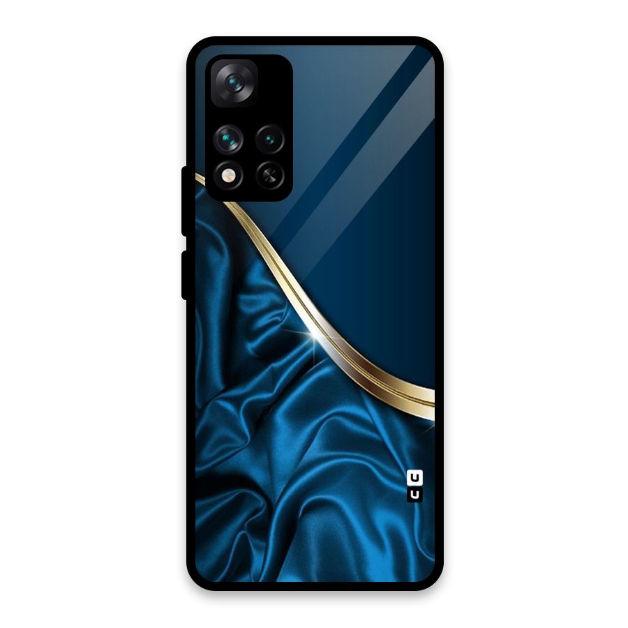 Blue Smooth Flow Glass Back Case for Xiaomi 11i HyperCharge 5G
